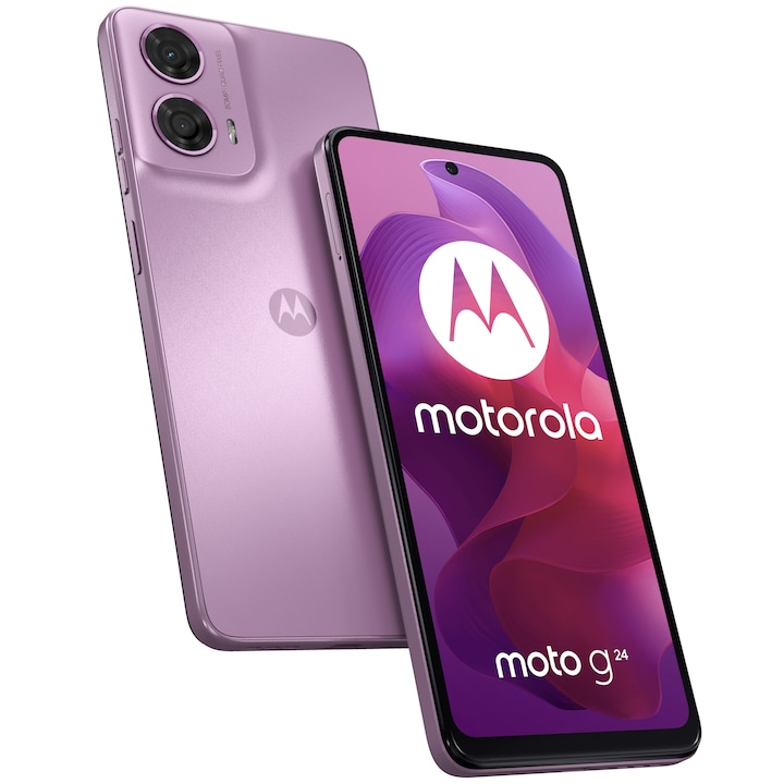 Motorola Moto g24 mobiltelefon, Dual SIM, 4GB RAM, 128GB, Rózsaszín