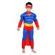 Costum Superman cu muschi, 3-5 ani, Albastru, Halloween
