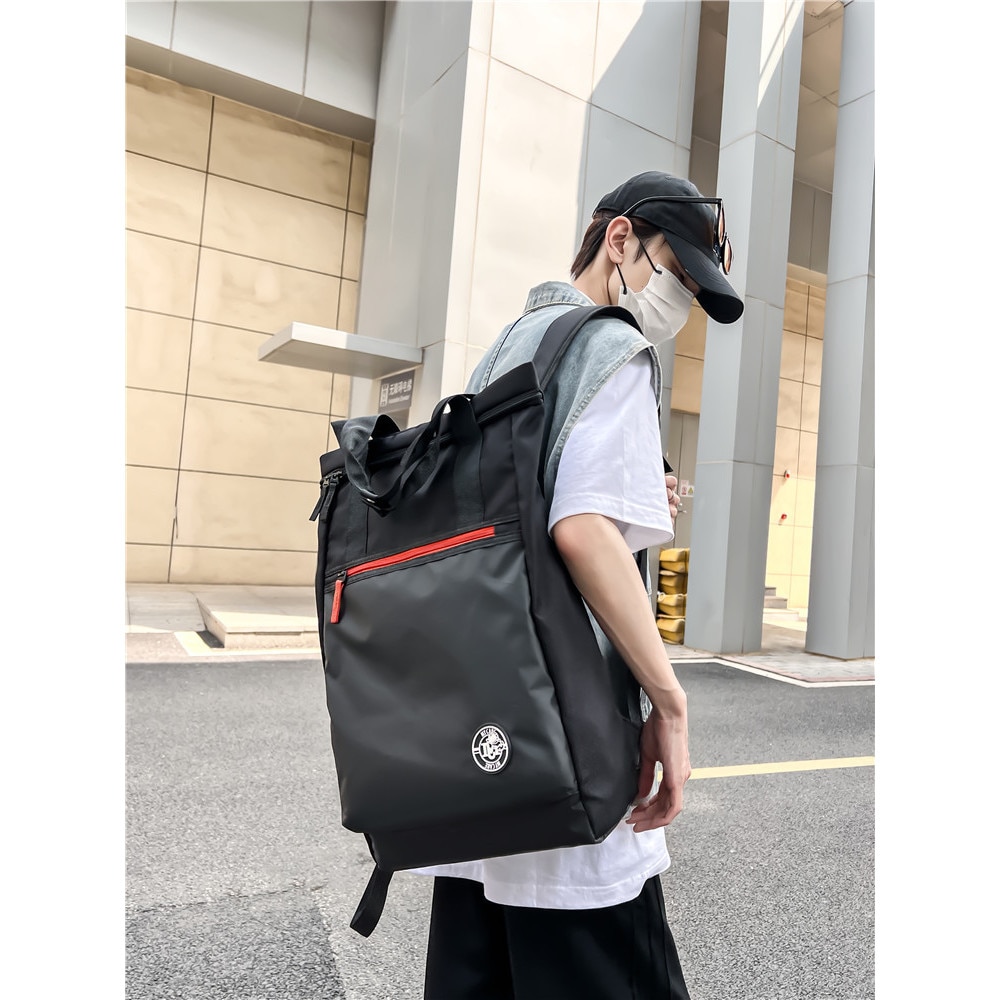 Geanta pentru laptop, Dollcini, Nylon, Negru