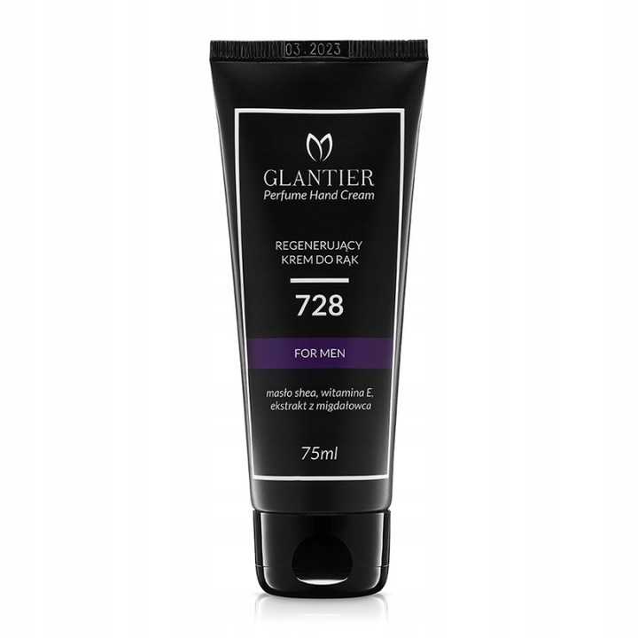 Férfi kézkrém, GLANTIER, Shea vajjal, 75 ml