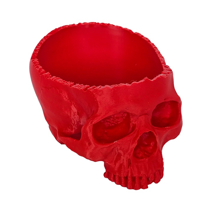 Bol Decorativ Craniu, Skull Bowl, Rosu