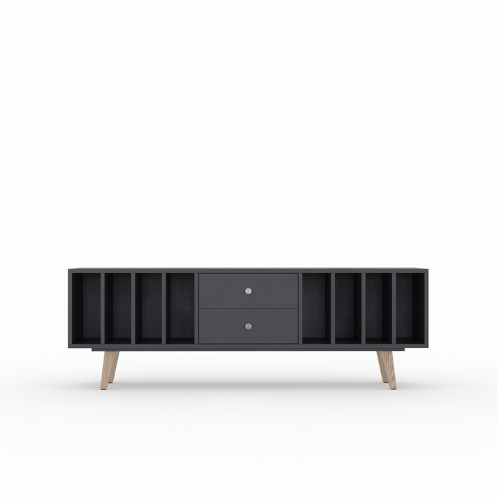 Comoda TV Nolana, Stipa, 150 x 56 x 43, lacuit NCS 8005r50b Baltic Sea Violet