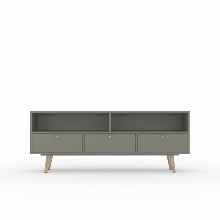 Comoda TV Grass, Stipa, 170 x 66 x 43, lacuit NCS 5005g50y Bitter Gri