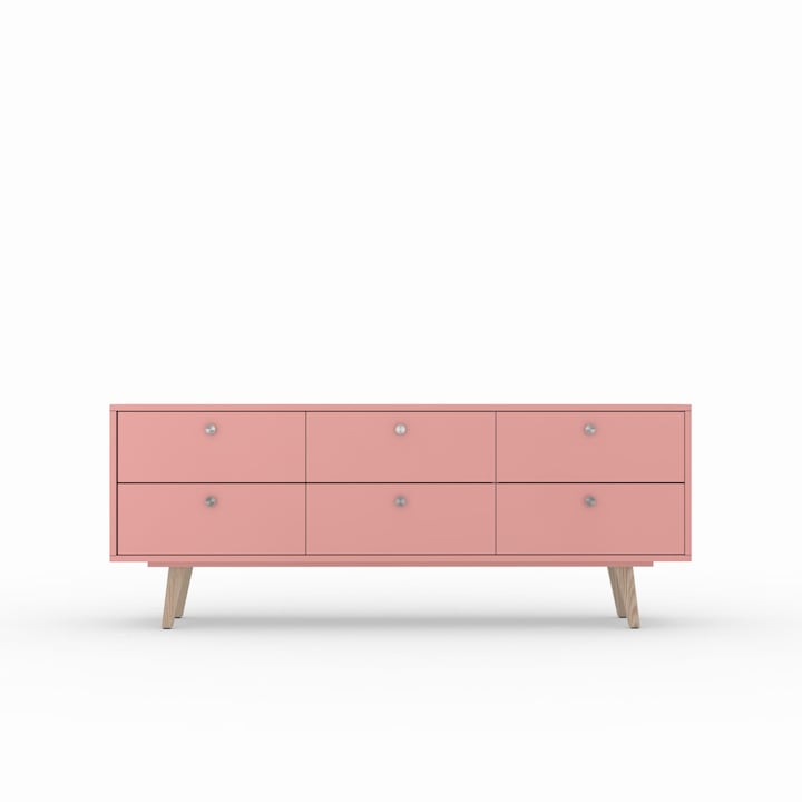 Comoda TV Crown, Stipa, 160 x 66 x 43, lacuit NCS 2030y90r My Pink Roz