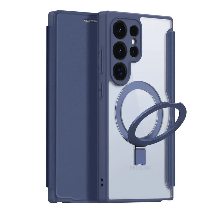 Husa pentru Samsung Galaxy S24 Ultra, DuxDucis, Piele ecologica, Albastru