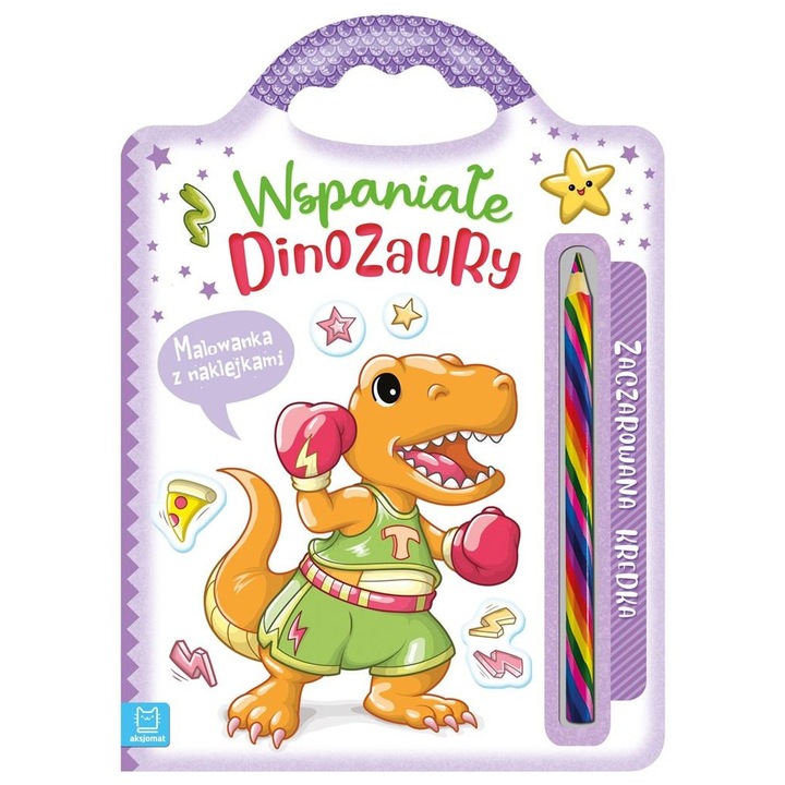 Wspaniałe dinozaury. Malowanka z naklejkami - Anna Podgórska, Aksjomat, Multicolor