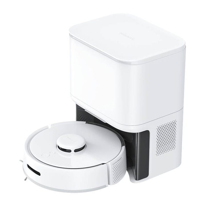 Прахосмукачка, SwitchBot, Със събирателна станция, 2500pa, 120min, 45dB, 150ml, Бяла