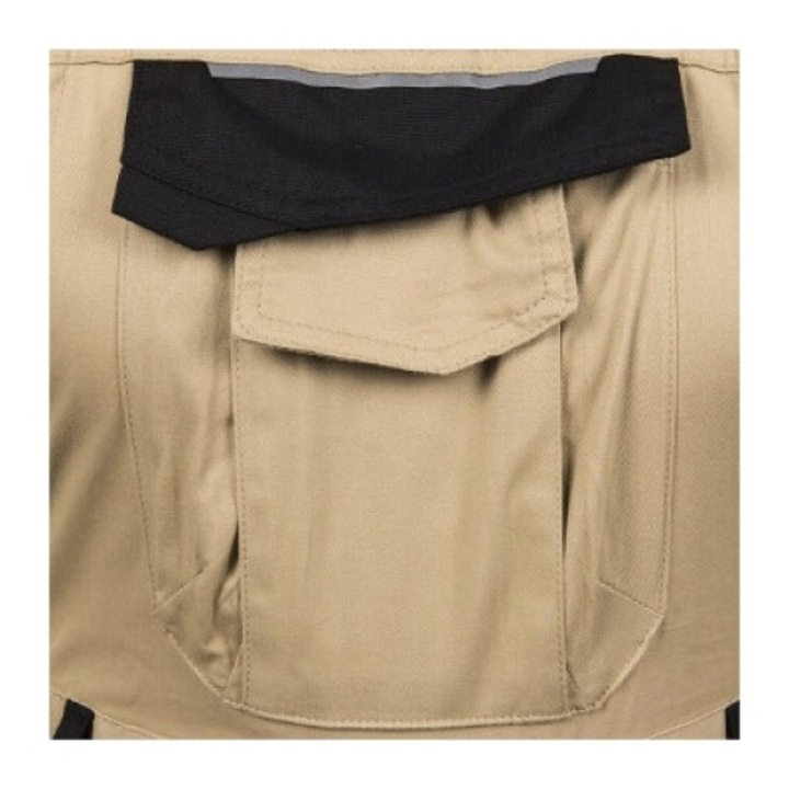 Salopeta de lucru pentru femei Leber&Hollman SAND-B, bej, marimea 46, cu multiple buzunare