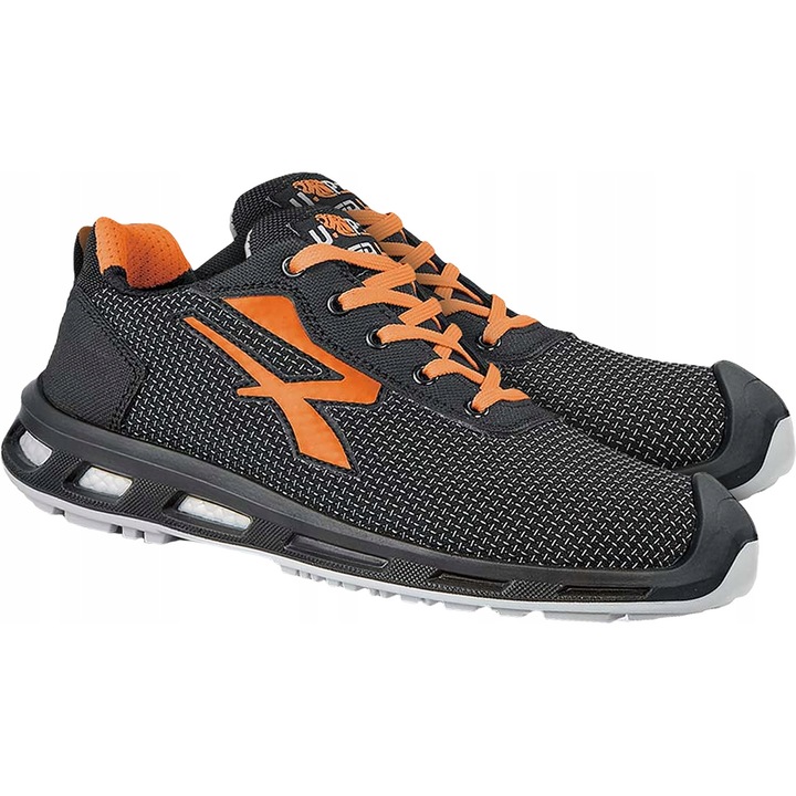 Pantofi de siguranta U-Power, antiderapant, rezistent la impact, nylon/textil, gri, 45