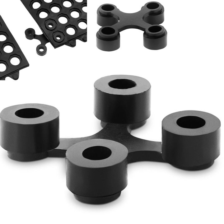 Gumiszőnyeg csatlakozó, fekete