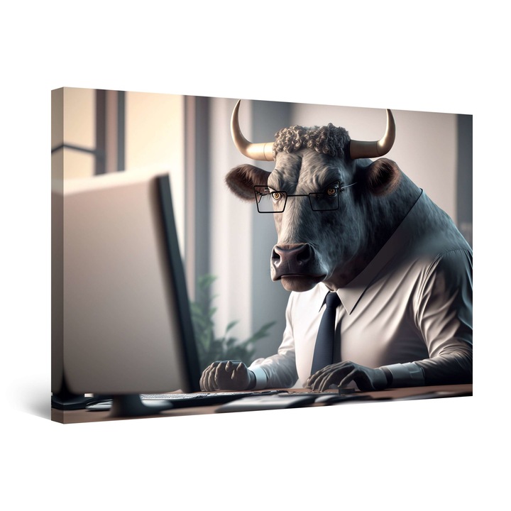 Tablou DualView Startonight Bou la Munca, luminos in intuneric, 60 x 90 cm