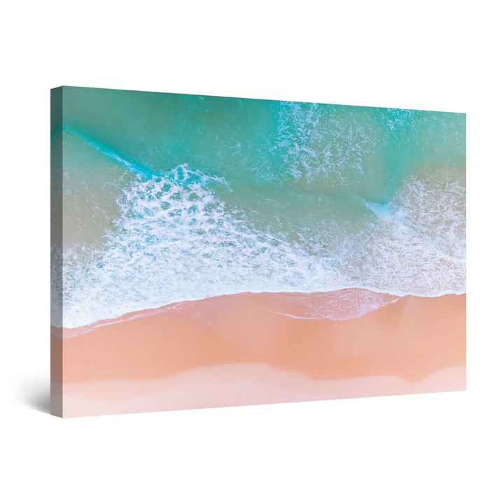 DualView Startonight Картина Aerial View Beach Green-Brown, светеща в тъмното, 80 x 120 cm