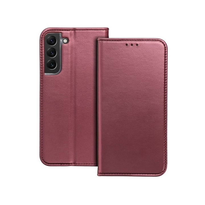 Flip Cover Upzz Magneto, kompatibilis a Samsung Galaxy A25 5G, Burgundy telefonnal