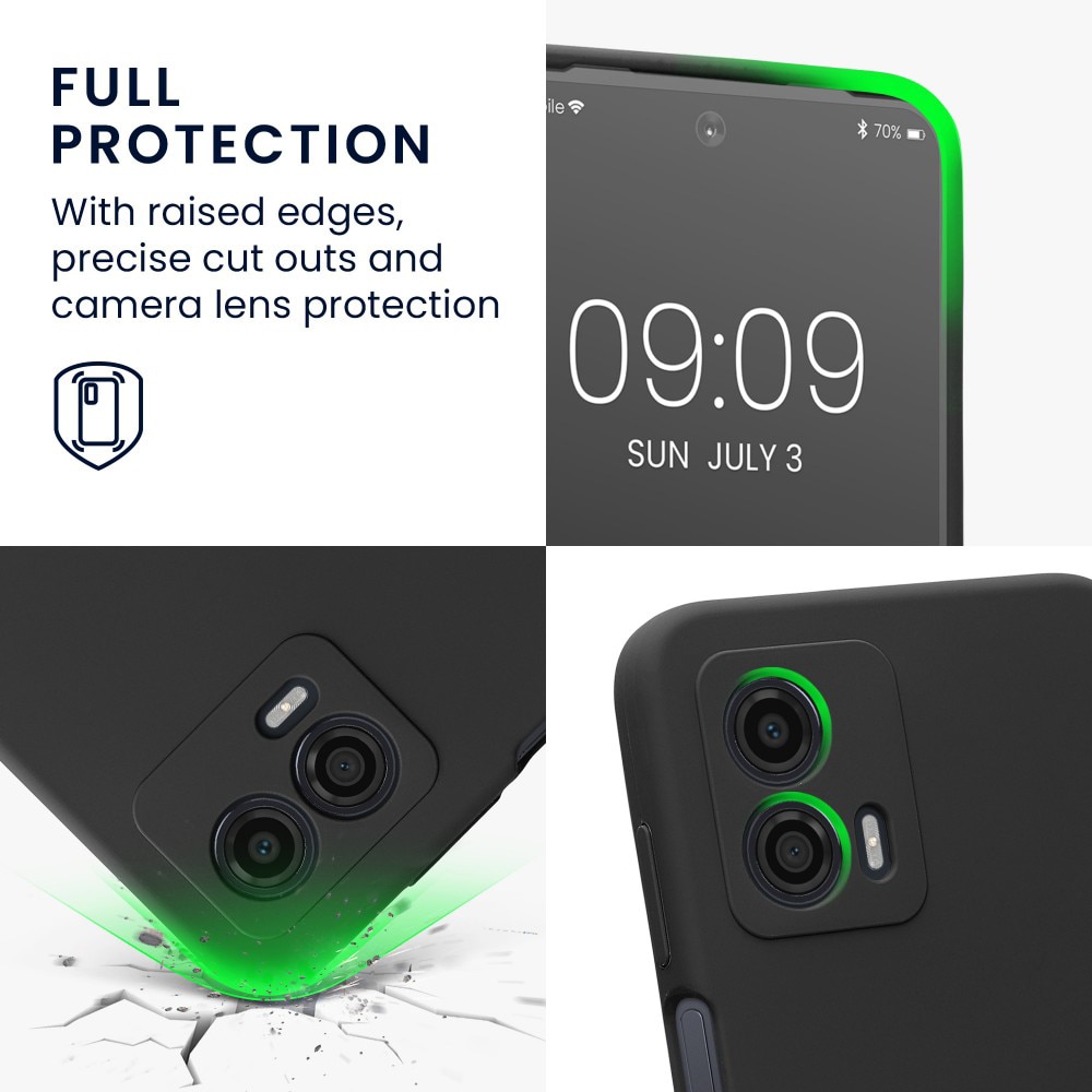 Husa Silicon TPU G-Tech Liquid, Compatibil cu Motorola Moto G24, din silicon, Negru