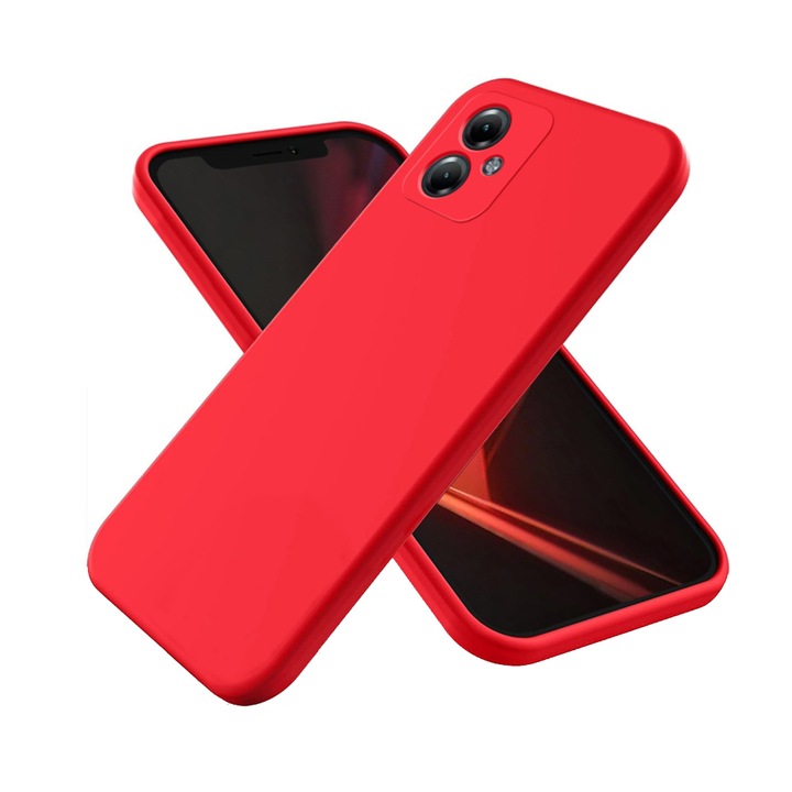 Szilikon TPU G-Tech folyékony tok, Motorola Moto G54 kompatibilis, szilikonból készült, piros