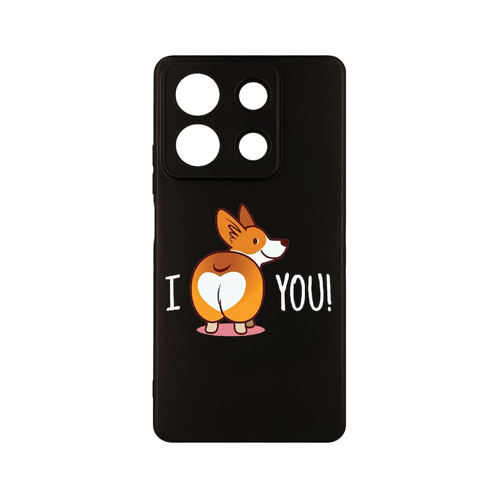 Husa BestCase® Slim SIlicon 0.8MM, Compatibila Cu Xiaomi Redmi Note 13 5G, Sweet doggy Emoji, Protectie Camera, Rezistenta la uzura, c-B 593