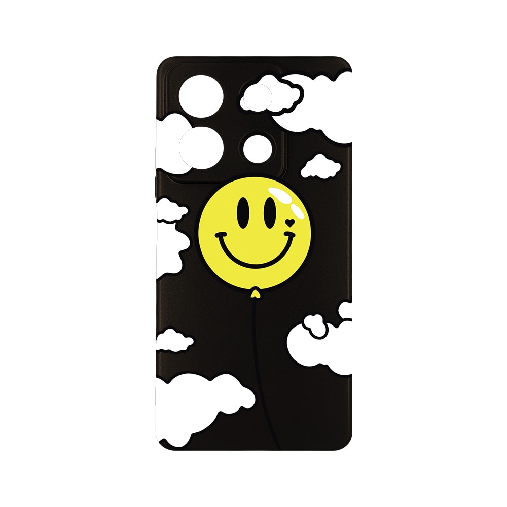 Husa BestCase® Slim SIlicon 0.8MM, Compatibila Cu Xiaomi Redmi Note 13 5G, Balloon Smiley, Protectie Camera, Rezistenta la uzura, c-B 957