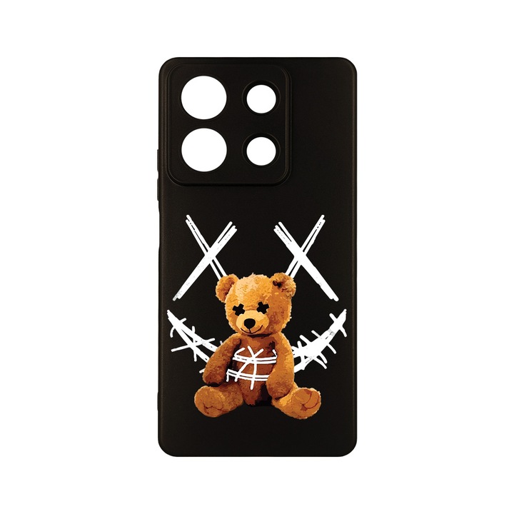 Husa BestCase® Slim SIlicon 0.8MM, Compatibila Cu Xiaomi Redmi Note 13 5G, Teddy Bear Smile, Protectie Camera, Rezistenta la uzura, c-B 982