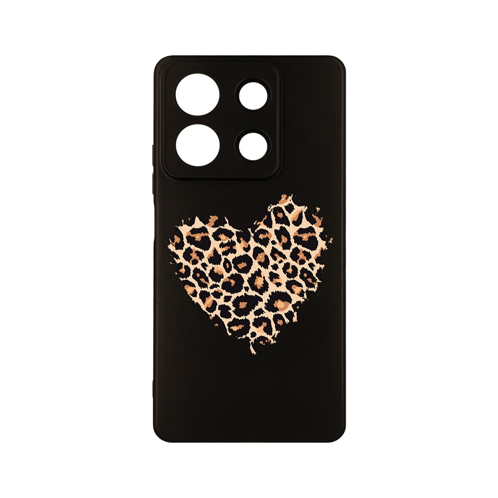 Husa BestCase® Slim SIlicon 0.8MM, Compatibila Cu Xiaomi Redmi Note 13 5G, Leopard Heart, Protectie Camera, Rezistenta la uzura, c-B 761