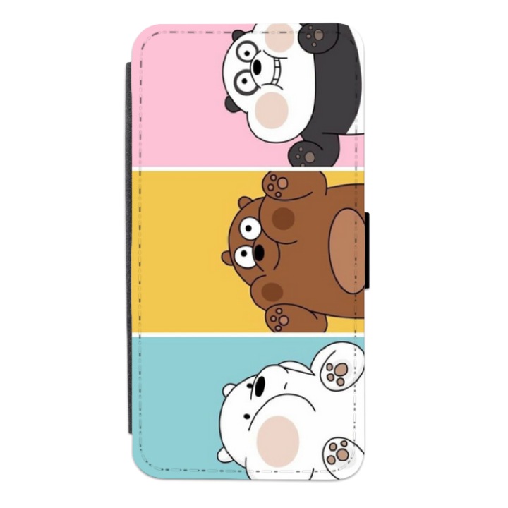 Персонализиран калъф-книга за плуване за OPPO Reno7 Lite 5G, We Bare Bears модел #4, многоцветен, S2D1M390