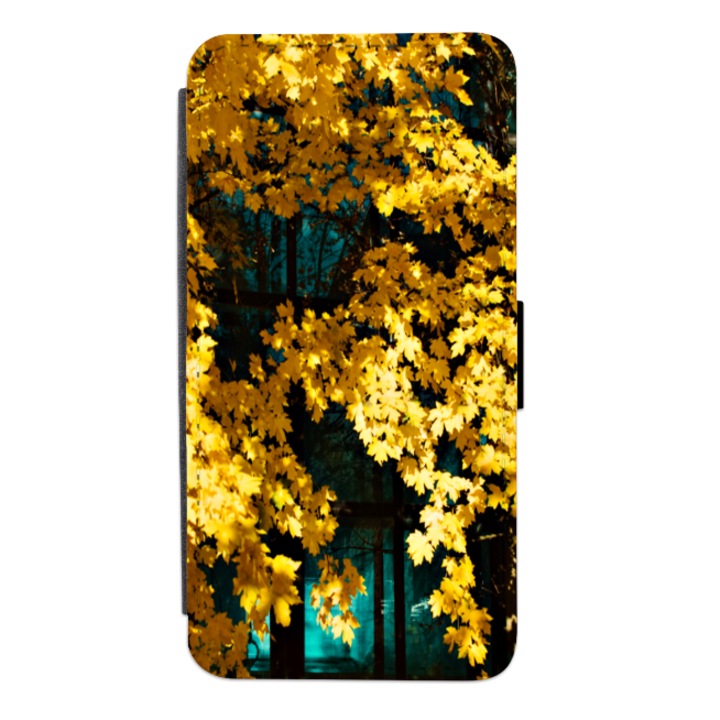 Personalized Swim Case book cover за OPPO Reno8 5G, модел Yellow Leaves, многоцветен, S2D1M013