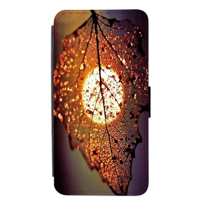 Husa personalizata tip carte HQ Print pentru Xiaomi Redmi 12C, model Transparent Leaf, multicolor, S2D1M033