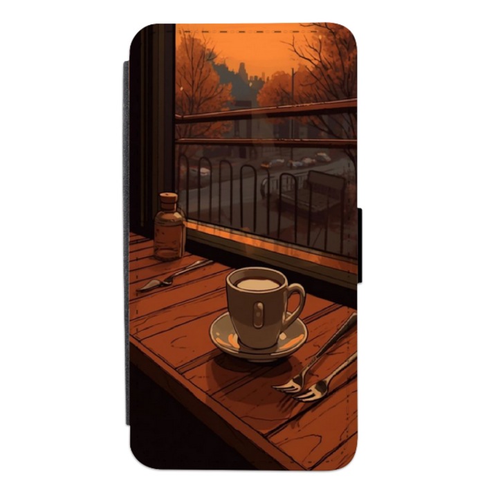 Персонализиран калъф книга HQ Print за OPPO Reno7 Lite 5G, модел Coffee #3, многоцветен, S2D1M059