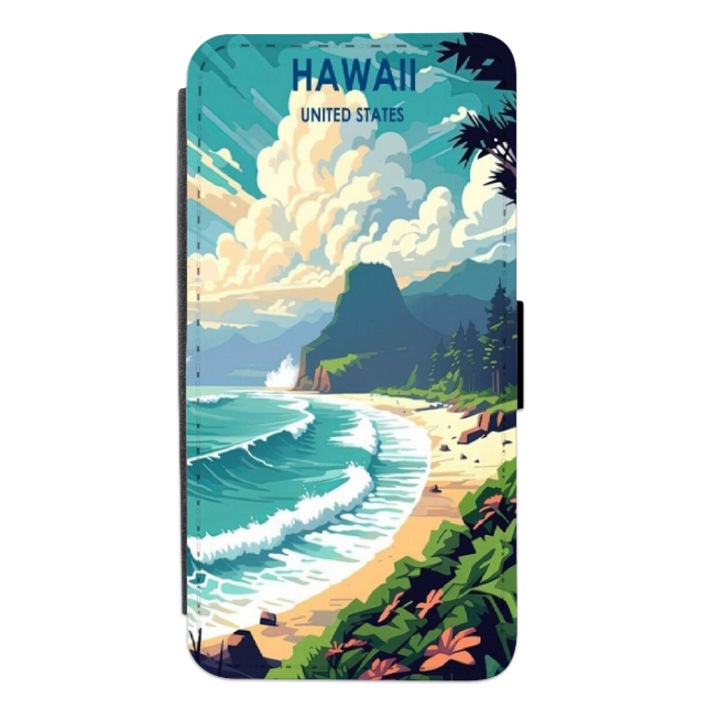 Personalized Swim Case book cover за OPPO Reno7 Lite 5G, модел Hawaii, многоцветен, S2D1M126