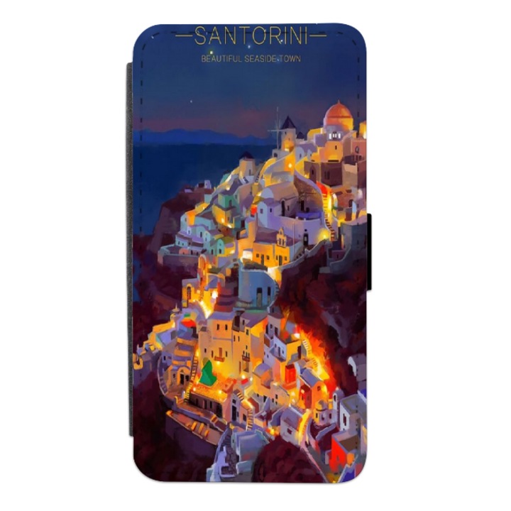 Personalized Swim Case book cover за OPPO Reno8 5G, модел Santorini, многоцветен, S2D1M137