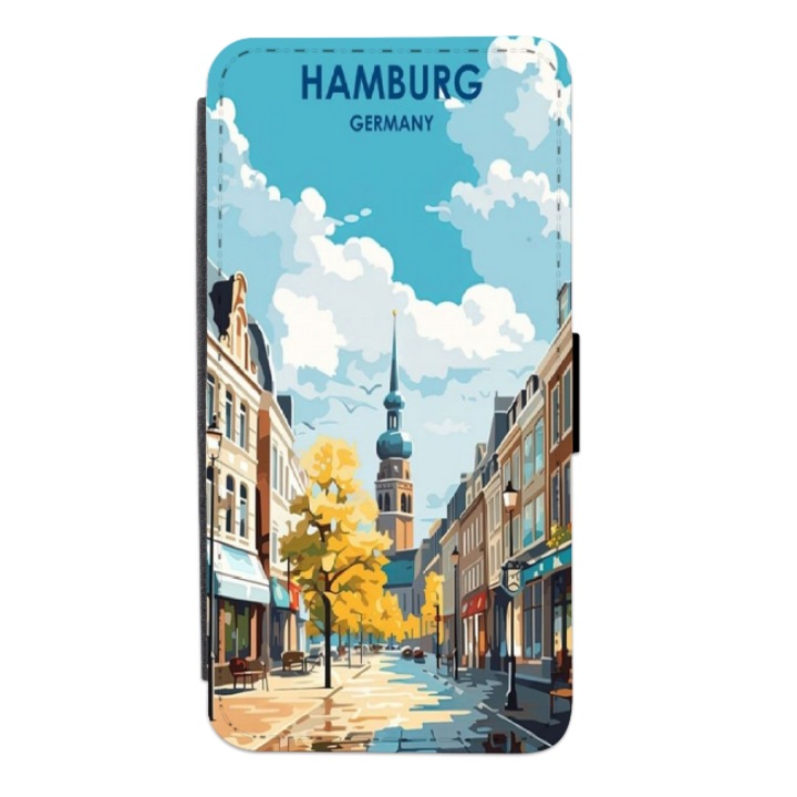 Husa personalizata tip carte HQ Print pentru Xiaomi Redmi 8A, model Hamburg, multicolor, S2D1M143
