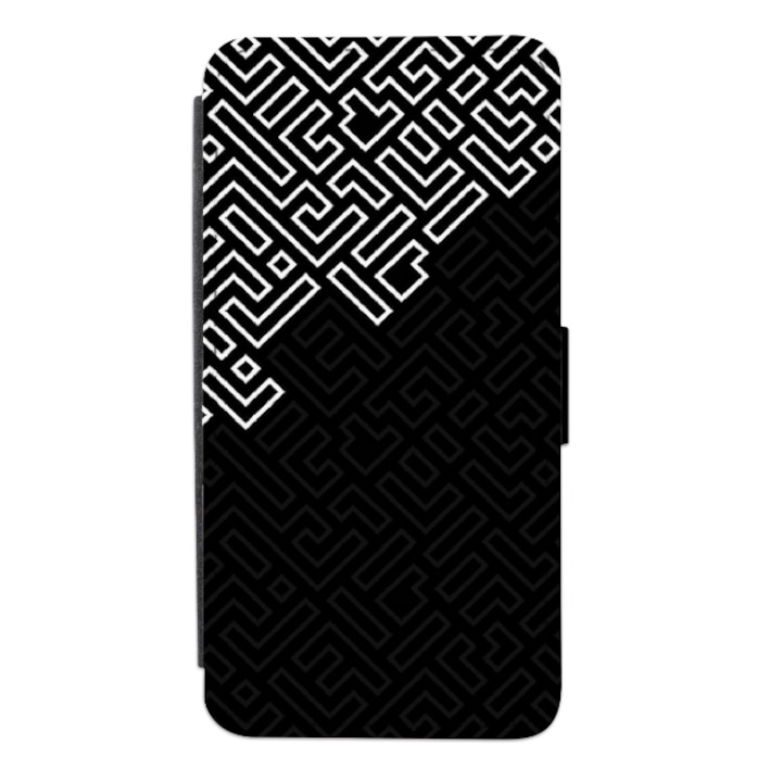 Személyre szabott HQ Print könyves tok Samsung Galaxy S7 Edge modellhez, fekete-fehér art #2, többszínű, S2D1M154