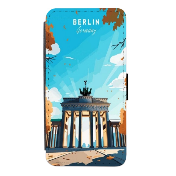 Персонализиран калъф книга HQ Print за OPPO Reno7 Lite 5G, модел Берлин, многоцветен, S2D1M142