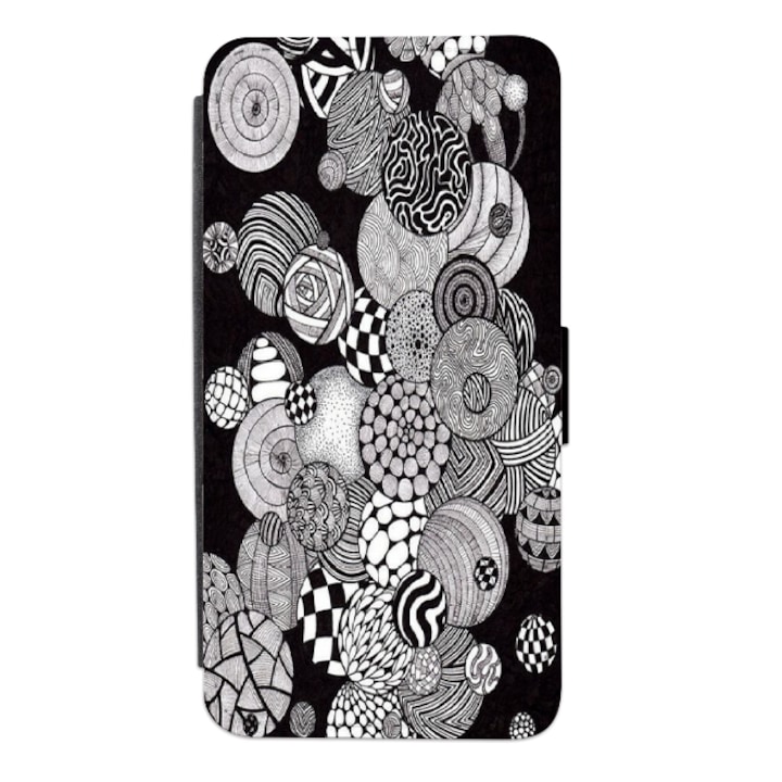 Személyre szabott úszótok könyvborító Samsung Galaxy S7 Edge modellhez, fekete-fehér art #10, többszínű, S2D1M205