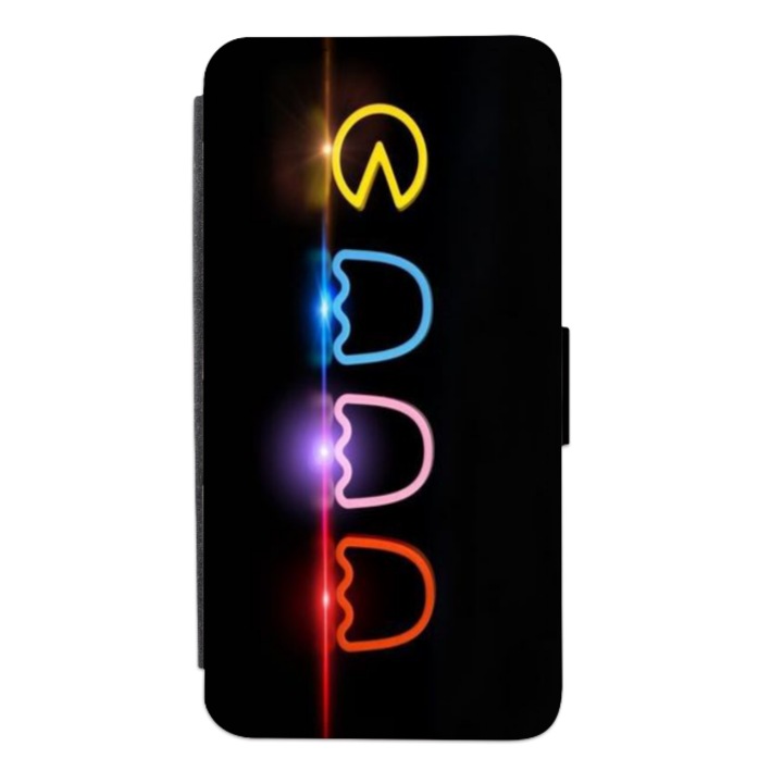 Husa personalizata tip carte HQ Print pentru Samsung Galaxy A21S, model PacMan, multicolor, S2D1M199