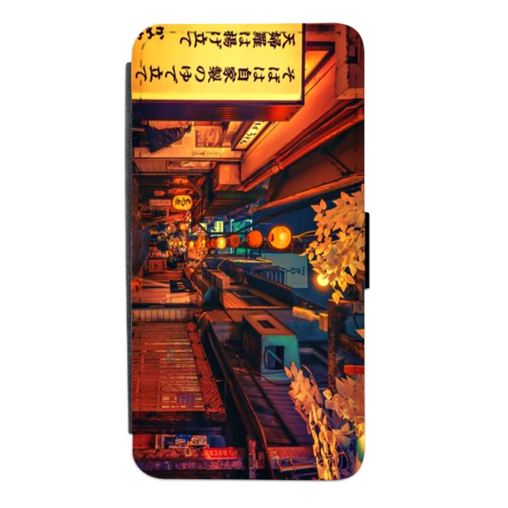 Personalized Swim Case book cover за OPPO Reno7 Lite 5G, модел Japanese Village, многоцветен, S2D1M198