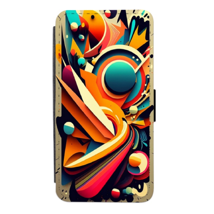 Personalized Swim Case book cover за OPPO Reno7 5G, модел Abstract Art #2, многоцветен, S2D1M164