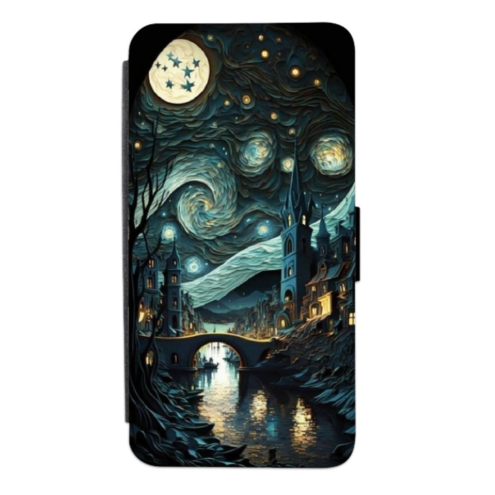 Husa personalizata tip carte HQ Print pentru Samsung Galaxy S23, model Painting #3, multicolor, S2D1M171