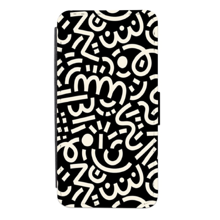 Калъф-книга Personalized Swim Case за Motorola Moto G7 Power, модел Black and white art #4, многоцветен, S2D1M165