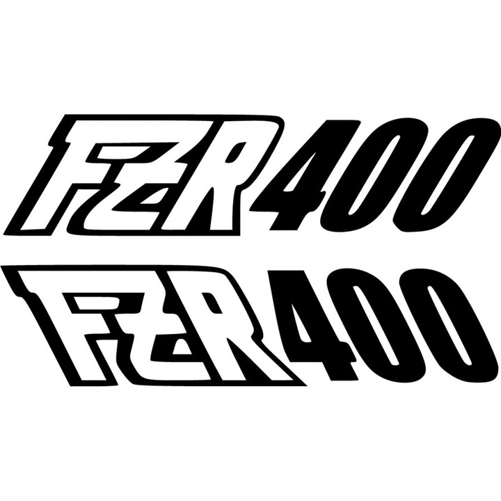 Sticker x2, Yamaha FZR400, Negru, 20cm