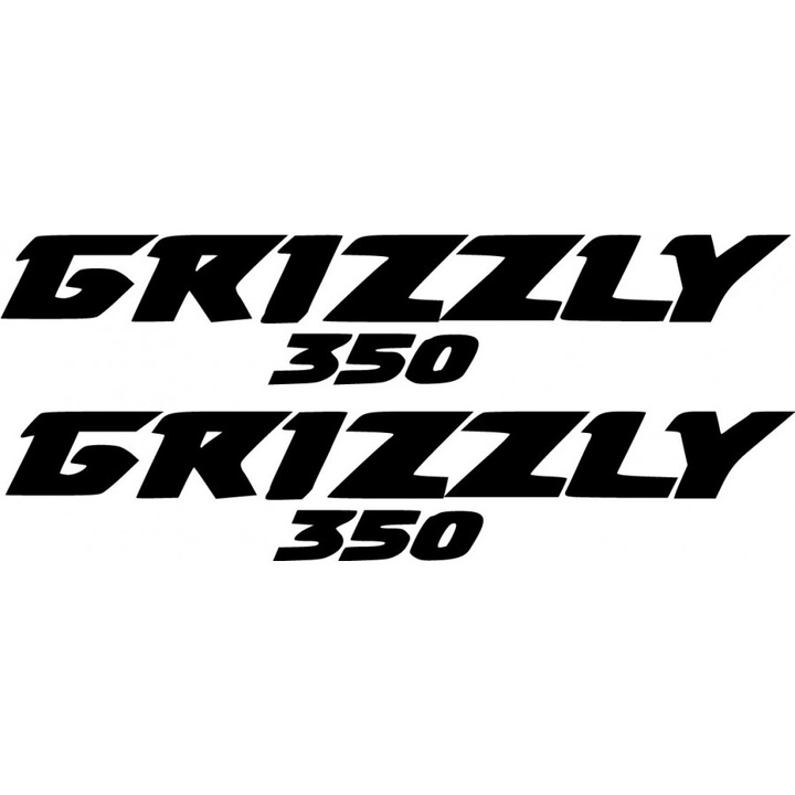 Sticker x2, Yamaha Grizzly 350, Negru, 25cm