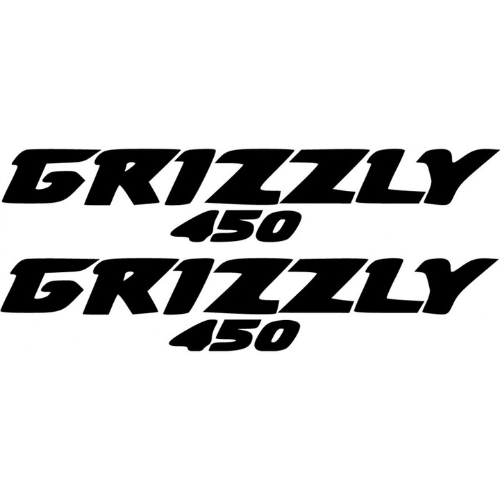 Sticker x2, Yamaha Grizzly 450, Negru, 25cm