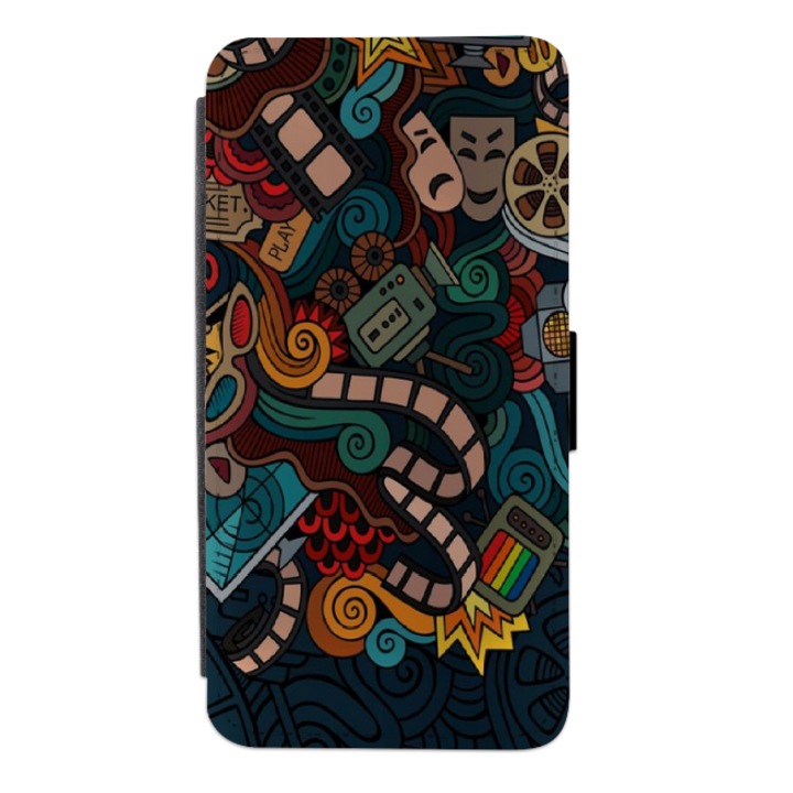 Персонализирана корица за книга HQ Print за OPPO Reno7 Lite 5G, модел Movies, многоцветен, S2D1M332