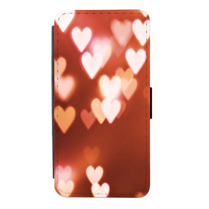 Персонализиран калъф книга HQ Print за OPPO Reno7 Lite 5G, модел Hearts, многоцветен, S2D1M007
