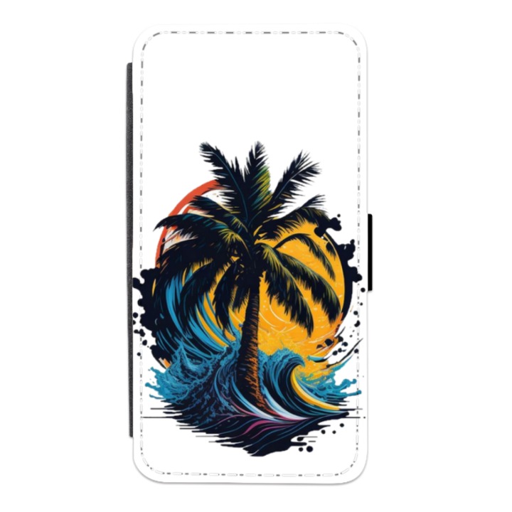 Калъф-книга Personalized Swim Case за Motorola Moto G7 Power, модел Palm Tree, многоцветен, S2D1M044