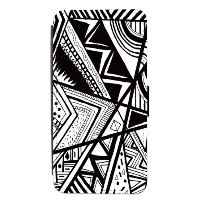 Személyre szabott úszótok könyvborító Samsung Galaxy S7 Edge modellhez, fekete-fehér art #3, többszínű, S2D1M156