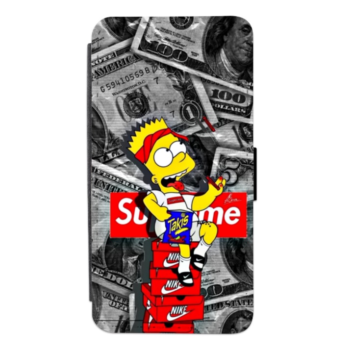 Husa personalizata tip carte Swim Case pentru Samsung Galaxy A21S, model Bart Simpsons Supreme, multicolor, S2D1M019