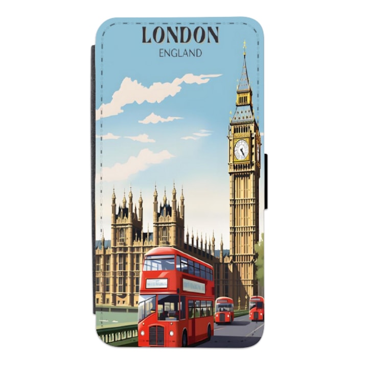 Personalized Swim Case book cover за OPPO Reno8 5G, модел London, многоцветен, S2D1M148