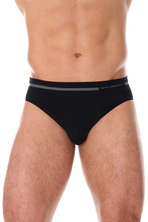 Férfi alsónadrág, Brubeck, Gyapjú, Fekete, Fekete