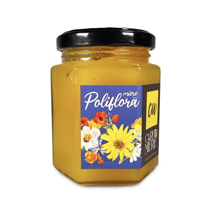 Méhméz, Poliflora, nyers, Carul cu Miere, 260g, Carul cu Miere