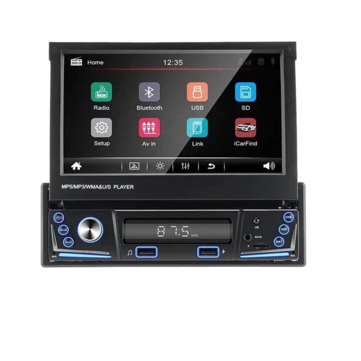 Mp5 Player, pentru Universal, Wince System, GPS, 1Din, Wifi, 4x60, negru